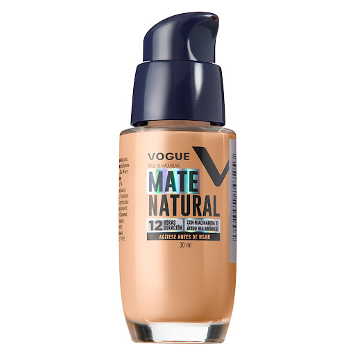 Base Líquida Vogue Mate Natural Tono Desierto En Vidrio x 30 ml