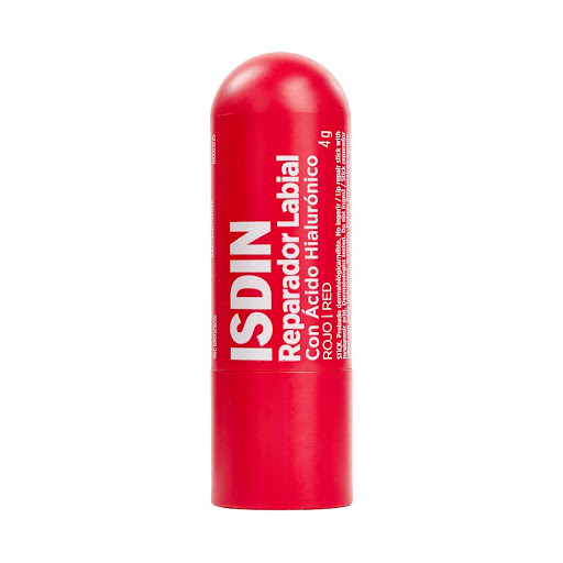 Labial Reparador Isdin Labios Con Ácido Hialurónico Rojo Stick x 4 gr