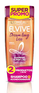 Shampoo Loreal Elvive Dream Long Liss x 400 ml + Acondicionador x 400 ml undefined