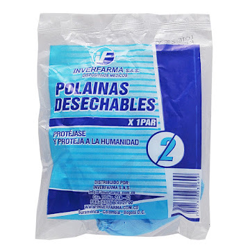 Zapatón Inverfarma Polaina Desechables Azul Bar x 1 und  