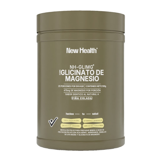 Glicinato De Magnesio Newhealth Piña Colada Tarro x 500 gr