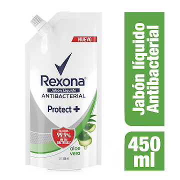 Jabón Líquido Rexona Antibacterial Aloe x 450 ml  