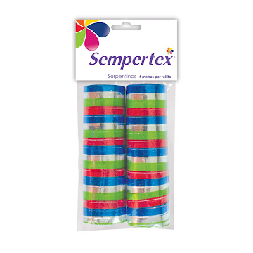 Serpentina Sempertex Metalizada 4 Metros x 2 und  