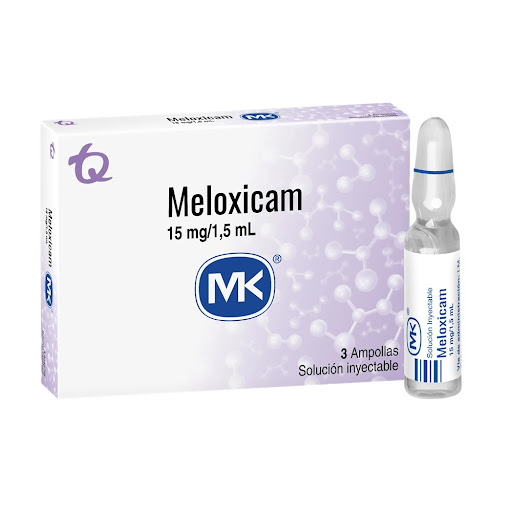 Meloxicam 15mg/1,5ml Mk   Caja x 3 Ampollas