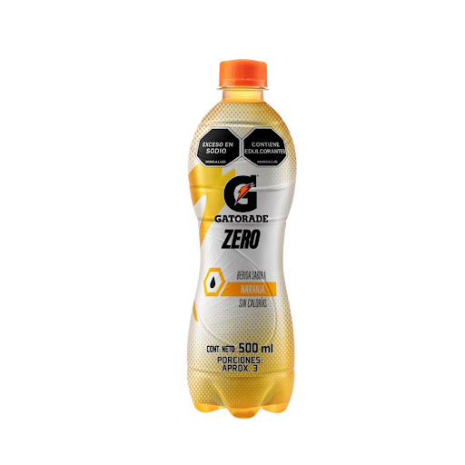 Bebida Gatorade Zero Sabor A Naranja Botella x 500 ml