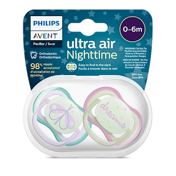 Chupo Entretención Avent Ultra Air 0-6m Mariposa/Sueño x 2 und  