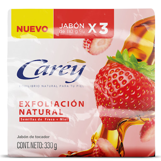 Jabón Carey Exfoliación Natural x 3 und