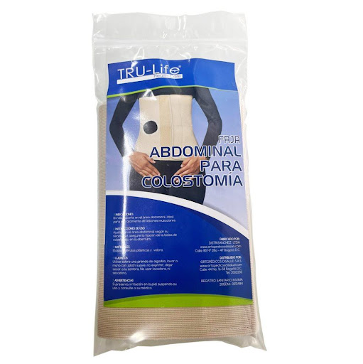 FAJA ABDOMINAL COLOSTOMÍA 30 CM TALLA L TRULIFE BOLSA x 1 