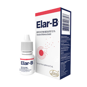 Bepotastina Besilato 1,5% Elar-B Sophia Solución Oftálmica Frasco x 15 ml