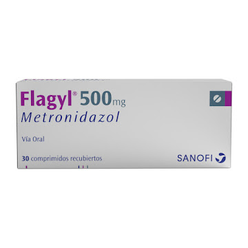 Flagyl Metronidazol 500 mg Sanofi Caja x 30 Comprimidos  