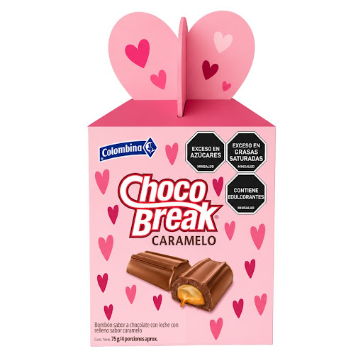 Chocolates Chocobreak Relleno De Caramelo Estuche x 75 gr