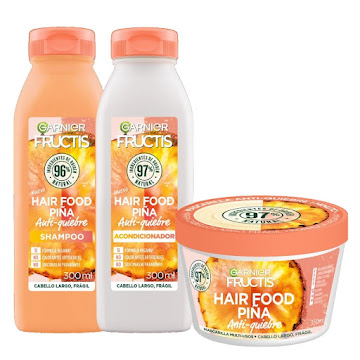 Combo Fructis Hair Food Piña Shampoo + Acondicionador + Mascarilla  