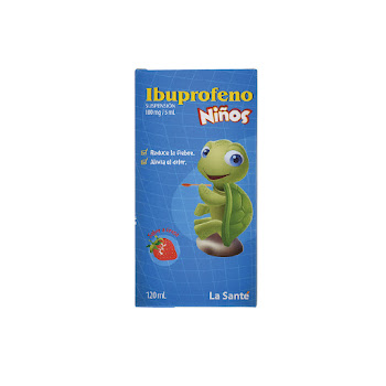 Ibuprofeno Niños 100mg/5ml La Santé Frasco x 120 ml  