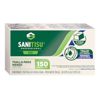 Toallas De Manos Sanitisu Eco Desechables Caja x 150 und  