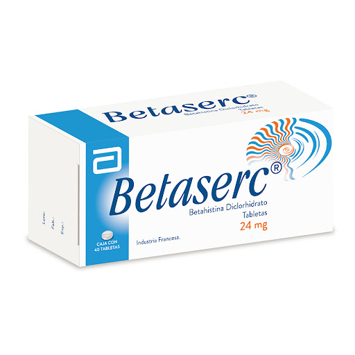 Betaserc Betahistina   Diclorhidrato 24mg Abbott Caja x40 Tab