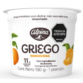 Yogurt Griego Alpina Mandarina Frasco x 150 gr  