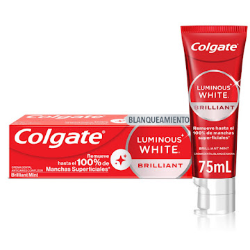 Crema Dental Colgate Blanqueadora Luminous White Brilliant Caja x 75 ml  