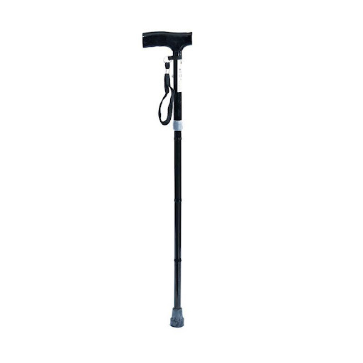 BASTON PLEGABLE COLOR NEGRO KP4-76085-20 IMPORMEDICAL  x 1 Este bastón está diseñado para proporcionar comodidad y estabilidad al caminar. Su sistema de plegado en tres secciones facilita el almacenamiento y transporte. Cuenta con altura ajustable, un anillo 