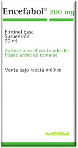 Encefabol 200Mg Grageas Frasco x30Grg. Merck Piritinol                