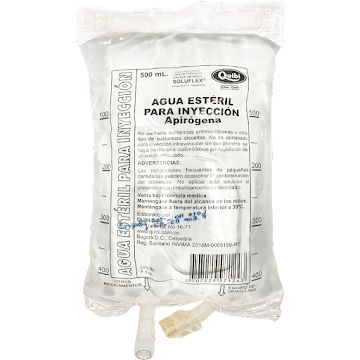 Agua Esteril Para Inyección Quibi Bolsa x 500 ml  