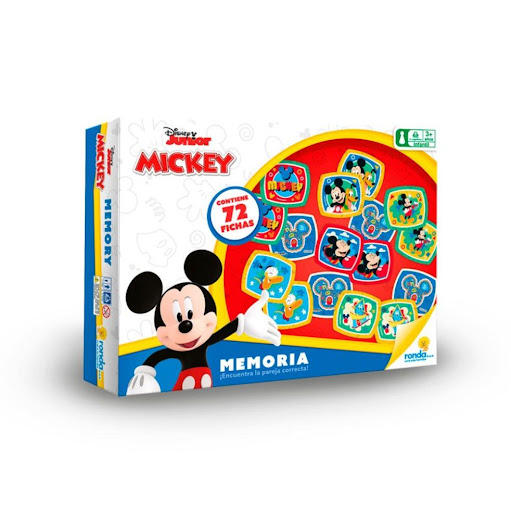 Juegos de Mesa Memoria Mickey Club House Ronda Ronda Caja x 1 ¡Encuentra la pareja correcta!Busca la mayor cantidad de pares de fichas que coincidan.