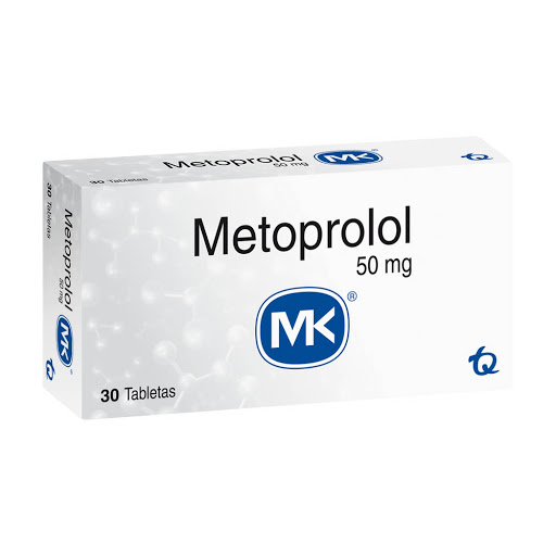 Metoprolol MK 50 mg Caja x 30 Tabletas