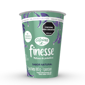 Yogurt Alpina Finesse   Natural Hilos de Fuerza x 180 gr  