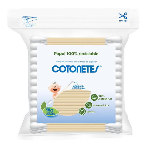 Copitos para Bebés y Adultos Johnson’s 100% Reciclables Bolsa x 150 und