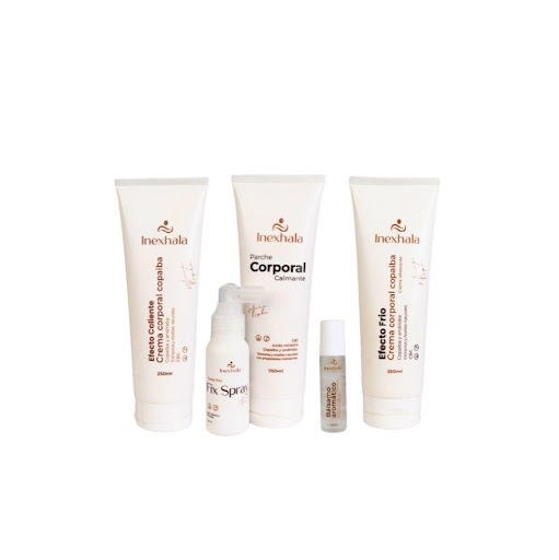 Kit Bienestar Inexhala Grande x 5 Productos  Inexhala Estuche x 5 unidades Kit Bienestar INEXHALA Grande: Presentación con cremas de 250 mL para una experiencia de bienestar prolongada.
Este Kit reúne distintas experiencias de cuidado corporal diseñadas para acompañarte en t