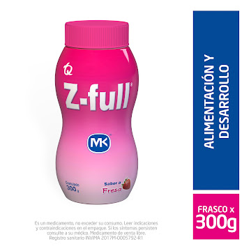 Z Full Fresa Suplemento Multivitamínico MK Frasco x 300 gr  