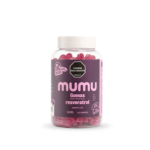 Gomitas Con Resveratrol Mumu Sabor Uva Tarro x 60 Gomas