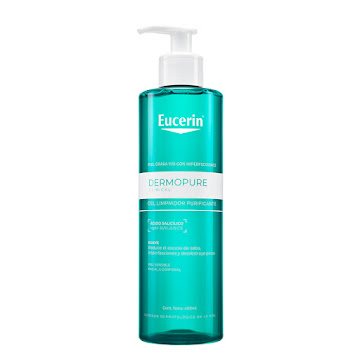 Limpiador Facial Eucerín Gel Dermo Pure Oil Control Frasco x 400 ml  