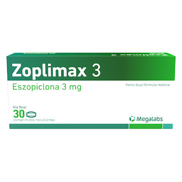 Zoplimax 3 Eszopiclona 3 mg Megalabs Caja x 30 Comprimidos  