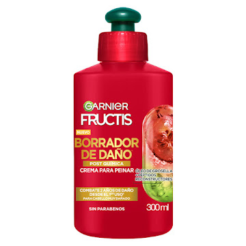 Crema Para Peinar Fructis Borrador De Daño Post Química x 300 ml  