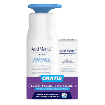 Hidratante Corporal Acid Mantle Pro B5 x 400 ml + Loción Facial Acid Mantle Noche x 50 ml  