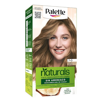 Tinte Palette Naturals Sin Amoniaco 7-0 Rubio Medio Caja x 1 und  