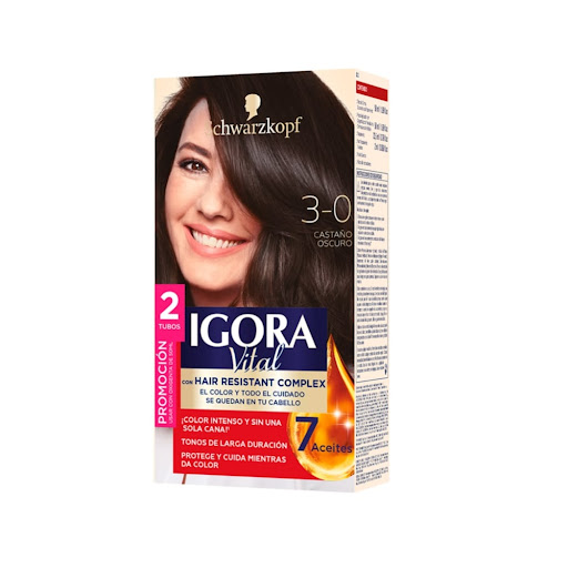 Tinte Igora Vital 3-0 Castaño Oscuro Caja x 1 und