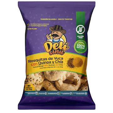 Rosquitas Deli Sinu de Quinoa y Chia A Base de Yuca Paquete x 30 gr  