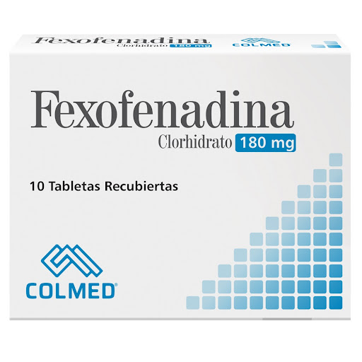 Fexofenadina Clorhidrato 180 mg Colmed x10 Tabletas