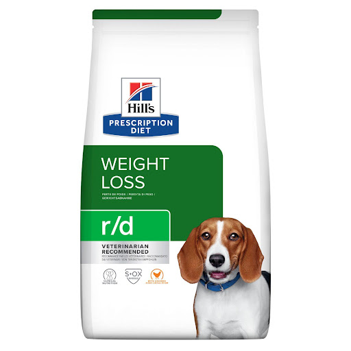 HILLS C R/D 17.6 LB Hills  x 1 Hill's Prescription Diet r/d alimento para perros con pollo es un alimento dietético completo para la reducción del exceso de peso en perros adultos. Este alimento tiene una baja densidad energética.