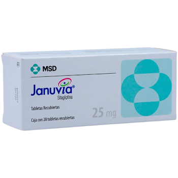 Januvia Sitagliptina 25 mg MSD Caja x 28 Tabletas  