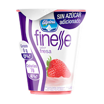 Yogurt Alpina Finesse Fresa 0% Grasa x 180 gr  