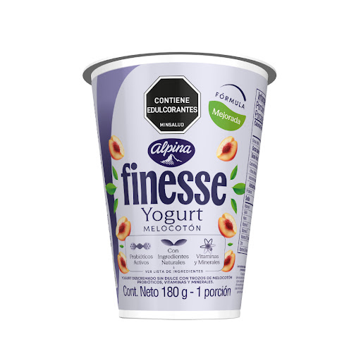 Yogurt Alpina Finesse Melocoton Sin Azucar x 180 gr