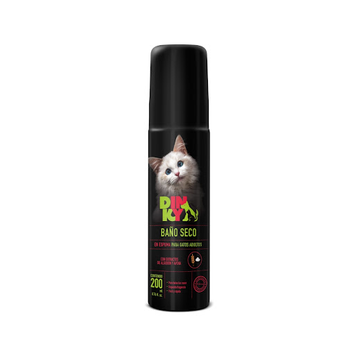 Baño Seco para Gato Dinky Espuma x 200 ml
