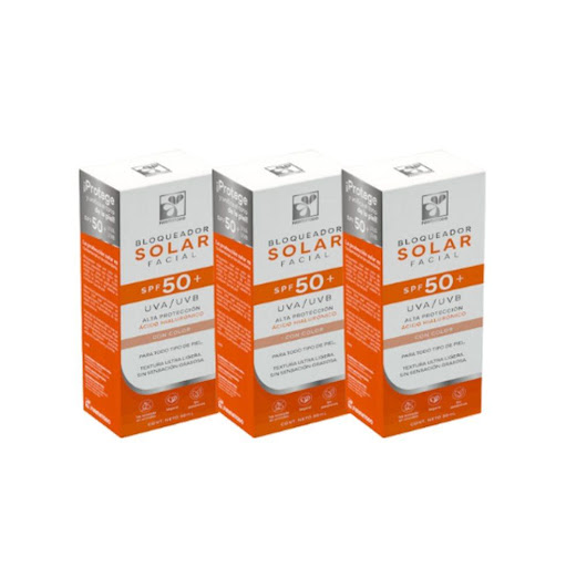Pack Bloqueador Solar Facial Farmatodo Spf 50+ Con Color Ácido Hialurónico Frasco X 50 Ml Farmatodo Caja x 3 Bloqueador solar facial SPF 50+ con color, fórmula con ácido hialurónico que hidrata y protege la piel. Cobertura ligera y acabado natural. Frasco de 50 ml, ideal para uso diario.