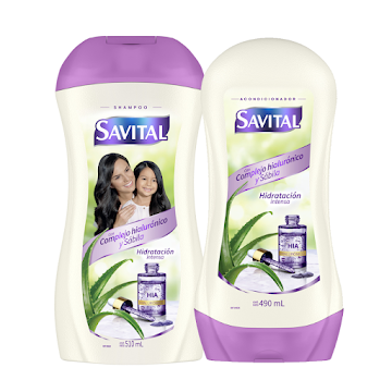 Shampoo Savital   Hialurónico + Acondicionador Hialurónico Pack x 2 und  