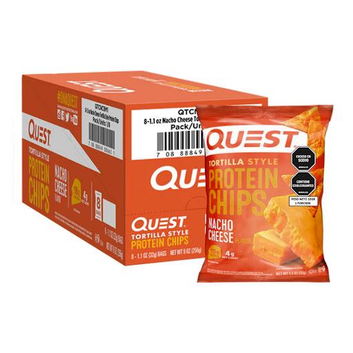 tortillas de proteina nacho & queso QUEST NUTRITION bolsa x 1 tortillas de NACHO & QUESO, crocantes y deliciosas, ideales para wraps, tacos y comidas saludables, altas en proteina, bajas en carbohidrato y perfectas para apoyar tu estilo de vida activo