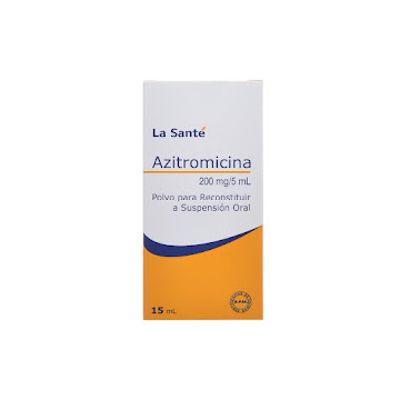 Azitromicina 200mg/5ml La Santé Polvo Para Suspensión Frasco x 15 ml  