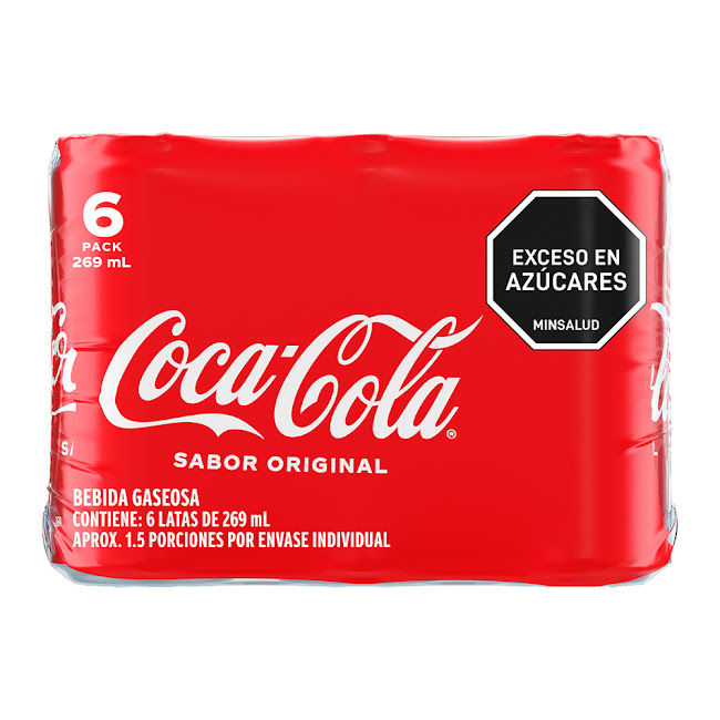 Gaseosa Coca Cola Original Lata Sixpack x 269 ml  