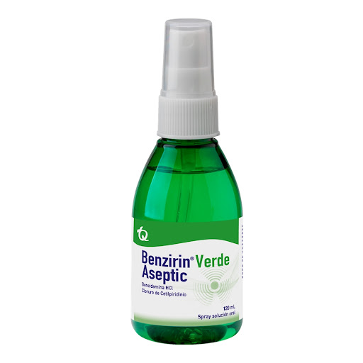 Benzirin Verde Aseptic Bencidamina + Cloruro de Cetilpiridinio Tecnoquimicas Frasco x 120 ml